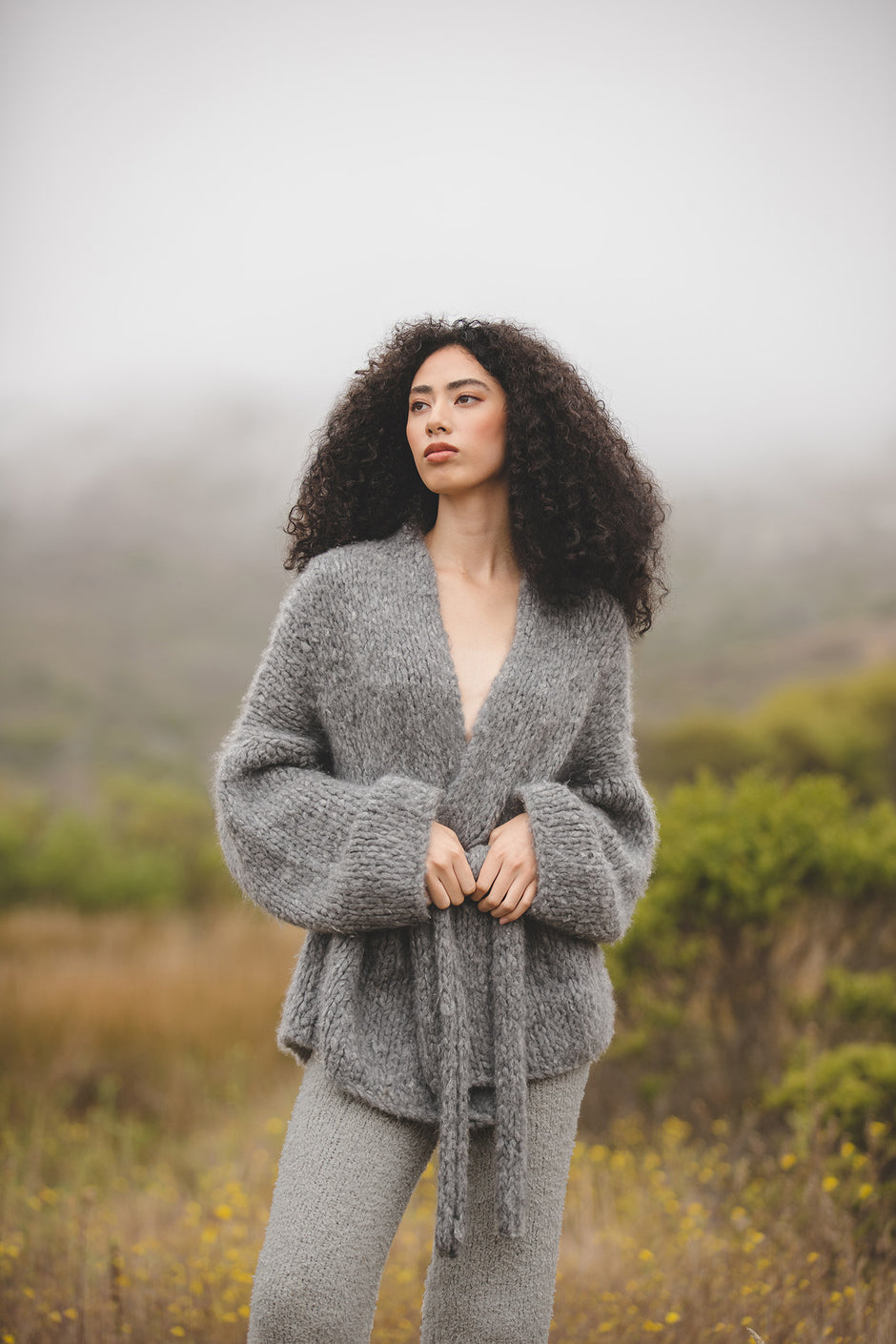 OXALIS HANDKNIT CARDIGAN | HERON